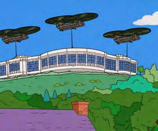 The Fremont estate as depicted in The Simpsons