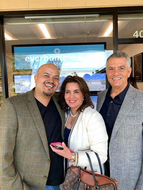 Omar Murillo with his parents, both real estate brokers, at the Everhome Real Estate office in Fremont