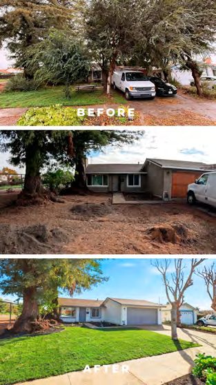 Before and after: exterior and landscaping transformation before sale
